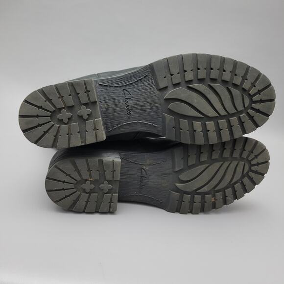 Clarks Marana Trudy Womens Knee High Boot Leather Size 9 Side Zip Stretch Calf - Picture 10 of 15